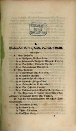 Mittheilungen des Centralvereins für das Wohl der Arbeitenden Klassen. 6. 1850