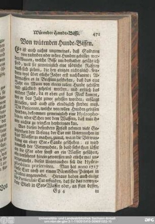 Von wütenden Hunde-Bissen.