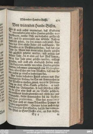 Von wütenden Hunde-Bissen.