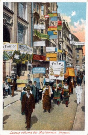 Leipzig während der Mustermesse : Neumarkt