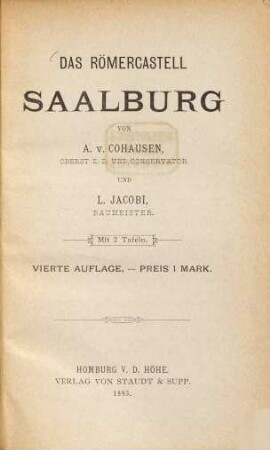 Das Römerkastell Saalburg