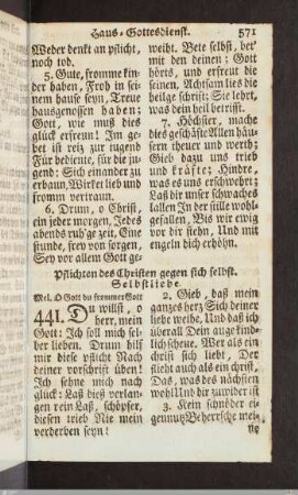 Pflichten der Christen gegen sich selbst.
