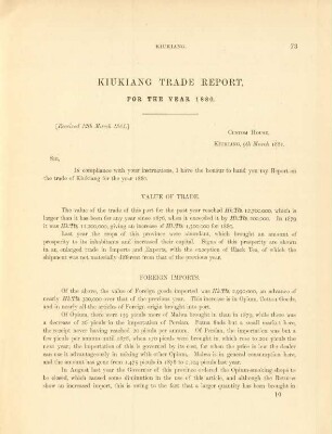 Kiukiang trade report