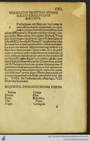 Volgacius Pratensis Ioanni Solido Cracoviensi Salutem.