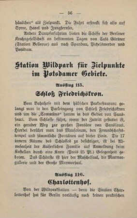 Station Wildpark für Zielpunkte im Potsdamer Gebiete