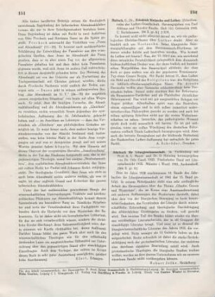 152 [Rezension] Hultsch, Gerhard, Friedrich Nietzsche und Luther