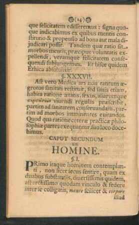 Caput Secundum. De Homine.