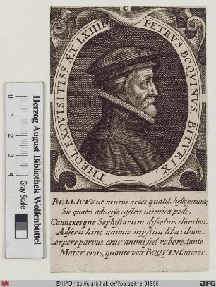 Bildnis Pierre Bouquin (lat. Petrus Boquinus)