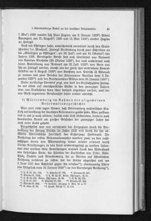 b) Württemberg im Rahmen der allgemeinen Reformationsgeschichte