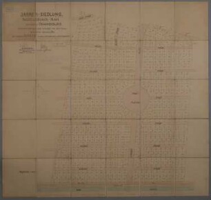 Oranienburg: Jarres-Siedlung. Parzellierungsplan. Maßstab 1.1.000