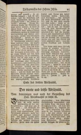45-55, Das erste Capitul; Das zweyte Capitul