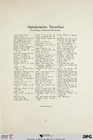 Alphabetisches Verzeichnis