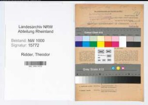 Entnazifizierung Theodor Ridder, geb. 30.09.1908 (Lehrer)