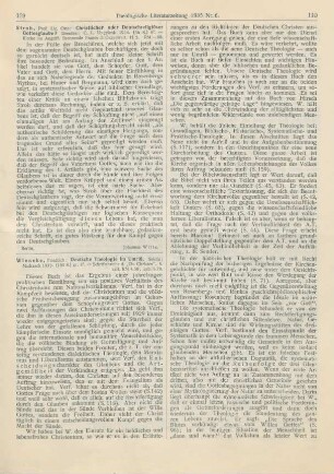 109 [Rezension] Stroh, Otto, Christlicher oder deutschreligiöser Gottesglaube?