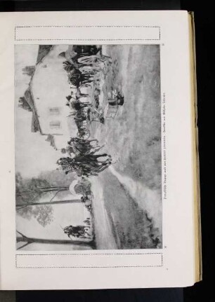 Französische Bagage wird von Husaren genommen. Gemälde von Wilhelm Schreuer.