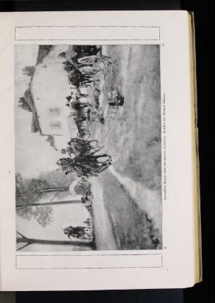 Französische Bagage wird von Husaren genommen. Gemälde von Wilhelm Schreuer.