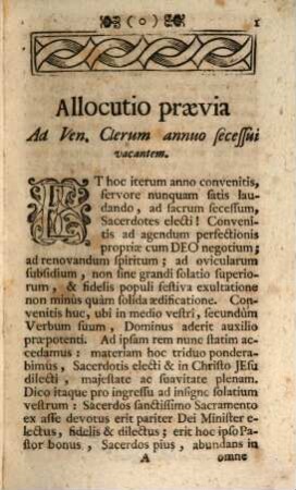 Sacerdos Numini Eucharistico Devotus : Triduo Expensus In Secessu Annuo Ven. Cleri Riedoschingae MDCCXXXIX. Et Stettenii MDCCXLIII.