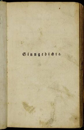 Sinngedichte.
