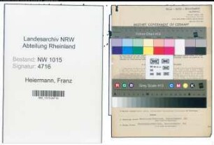 Entnazifizierung Franz Heiermann , geb. 20.05.1881 (Uhrmachermeister)