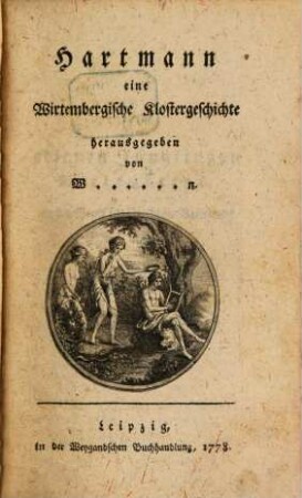 Hartmann : eine Wirtembergische Klostergeschichte