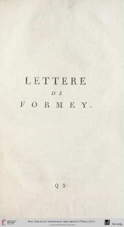 Lettere di Formey