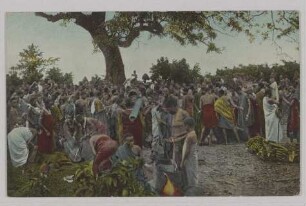 Markttag in Moschi am Kilimandscharo, Ost-Afrika