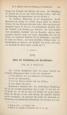 255-275 Ueber die Eintheilung des Katechismus