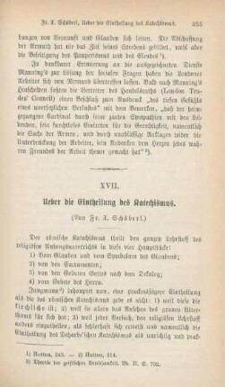 255-275 Ueber die Eintheilung des Katechismus