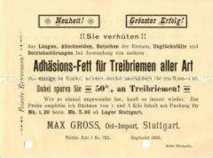 Adhäsions-Fett für Treibriemen aller Art