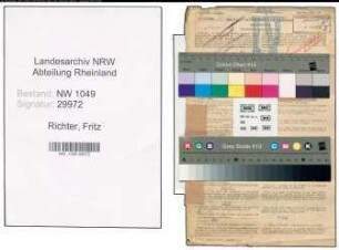 Entnazifizierung Fritz Richter , geb. 15.10.1892 (Gastwirt)