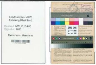 Entnazifizierung Hermann Mohrmann , geb. 29.07.1880 (Schneider)