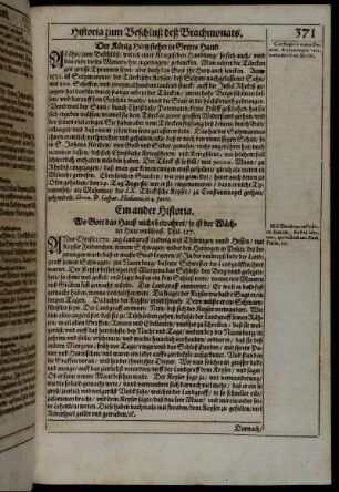Historia zum Beschluß des Brachmonats.