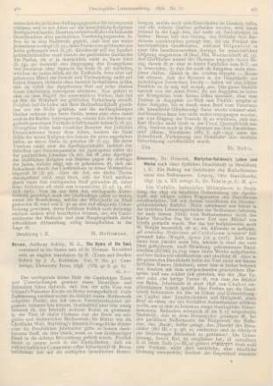 461-462 [Rezension] Bevan, Anthony Ashley, The Hymn of the Soul