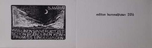 Neujahrsgruß 2016, WAS EINEN SINN ERGIBT, IST SCHON IRGENDEINEN KOMPROMISS EINGEGANGEN