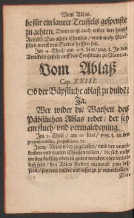 Vom Ablaß Cap. XXIII.