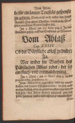 Vom Ablaß Cap. XXIII.