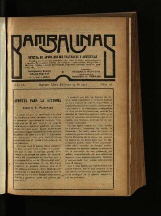 Apuntes para la historia - Alberto B. Vacarezza