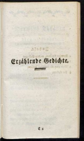 Erzählende Gedichte