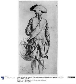 Tambour vom Regiment Herzog von Braunschweig, Rückenansicht