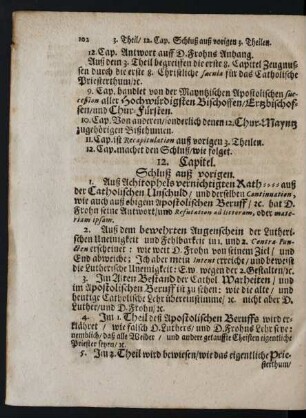 12. Capitel. Schluß auß vorigen.