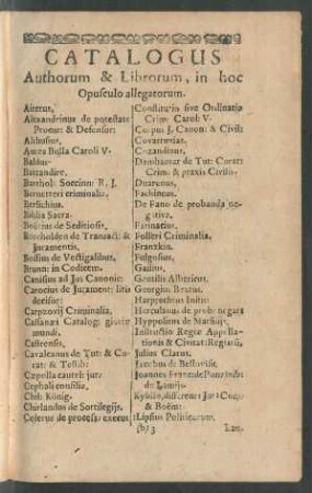 Catalogus Authorum & Librorum ...
