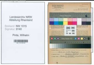 Entnazifizierung Wilhelm Pinta , geb. 28.12.1900 (Werkmeister)