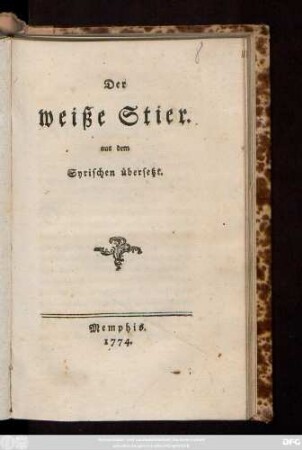 Der weiße Stier