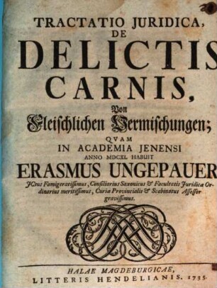 Tractatio iur. de delictis carnis