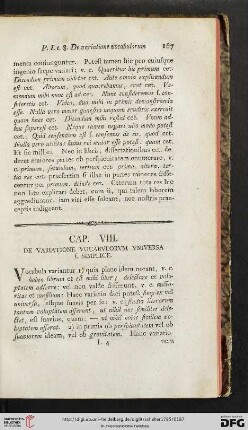 Cap. VIII: De variatione vocabvlorvm vniversa s. simplice