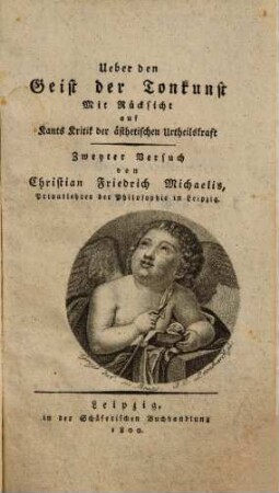 Ueber den Geist der Tonkunst : Mit Rücksicht auf Kants Kritik der ästhetischen Urtheilskraft
