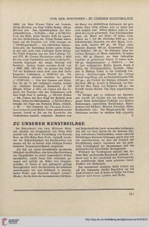 Zu unserer Kunstbeilage