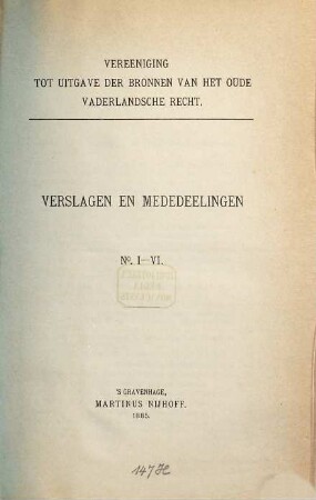 Verslagen en mededeelingen. [1.] 1880, Nr. 1