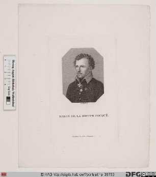 Bildnis Friedrich Heinrich Carl Baron de la Motte- Fouqué