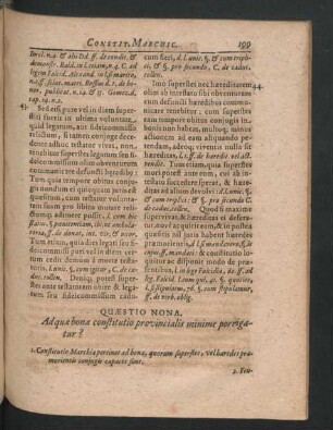 Quaestio Nona. Ad quae bona constitutio provincialis minime porrigatur?